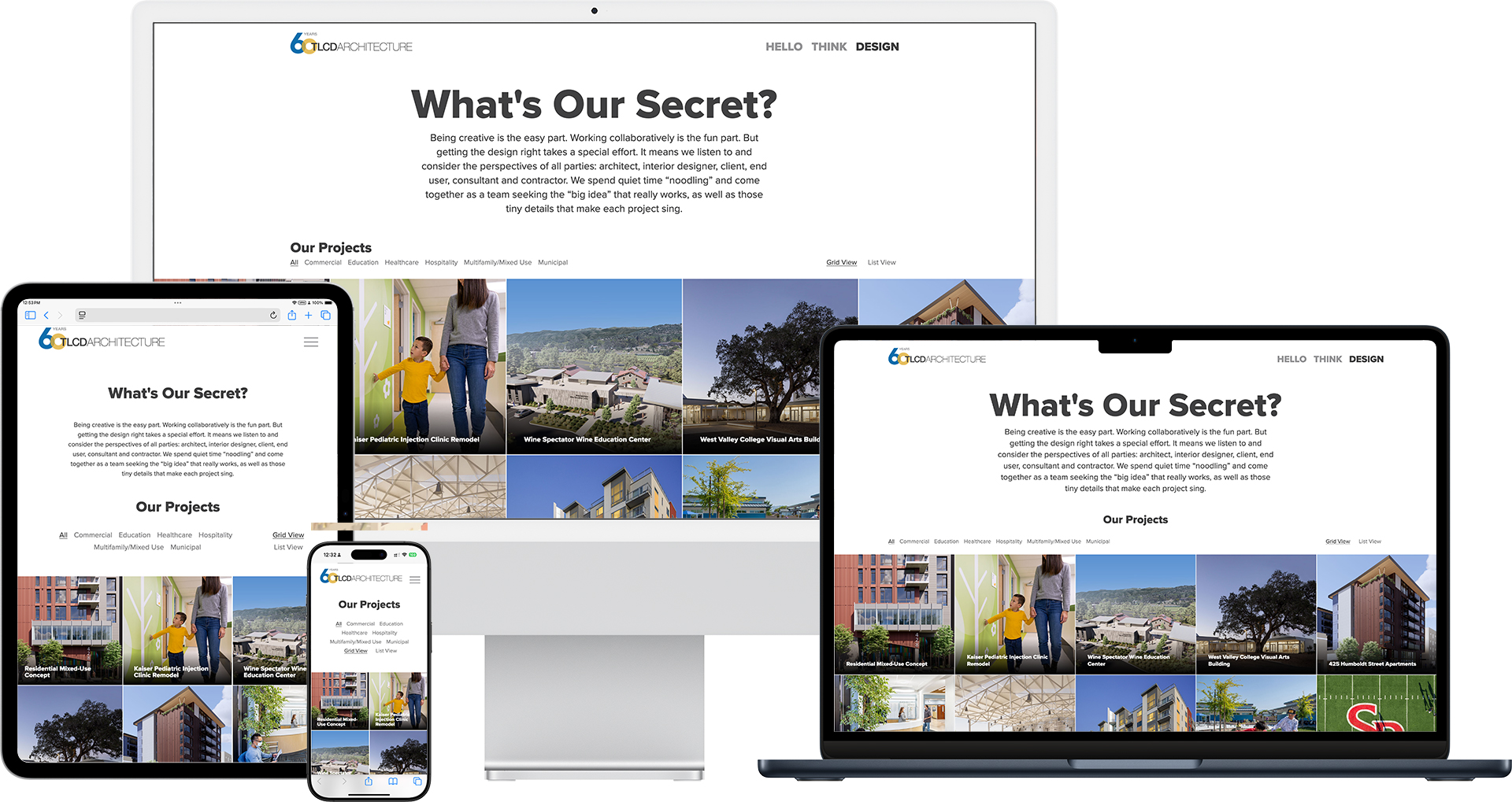 TLCD website devices mock-up by Minimize