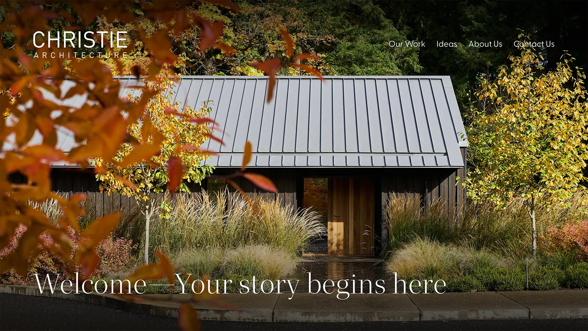Christie Architecture website home page